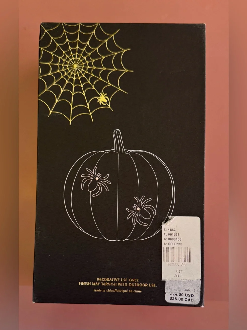 Anthropologie Black Spider Pumpkin Charms